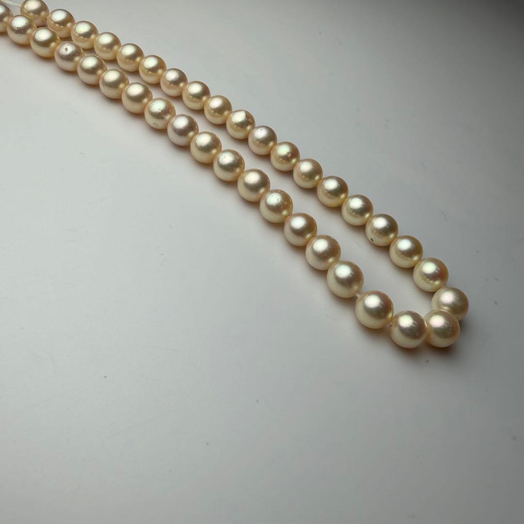 Akoya pearl necklace featuring round 7.0-7.3mm pearls on a 43cm strand