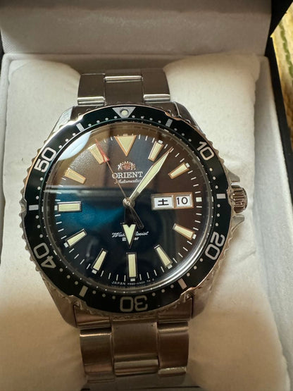 ORIENT Kamasu Green Automatic Men's Watch — Japanese