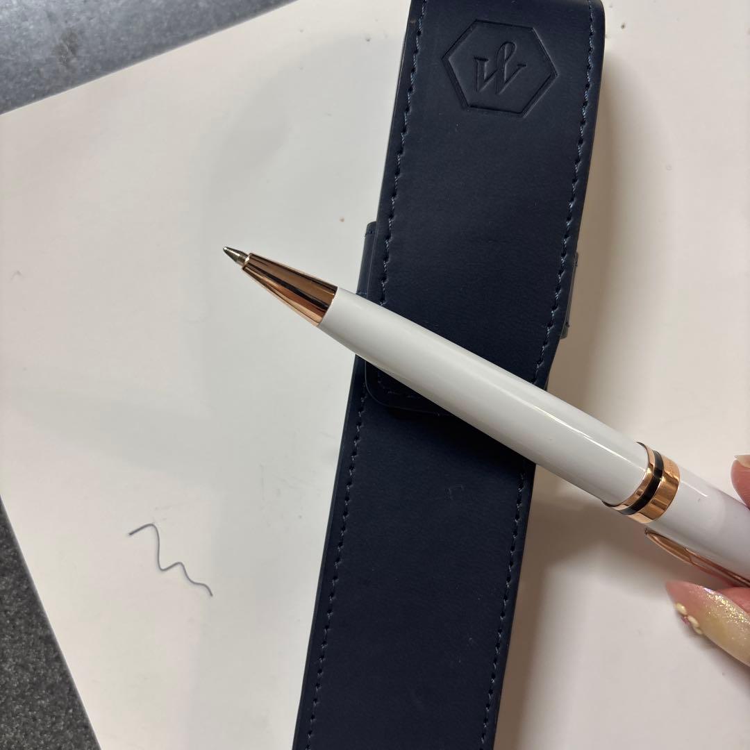 WATERMAN Expert Precious White ballpoint pen displayed with its elegant box
