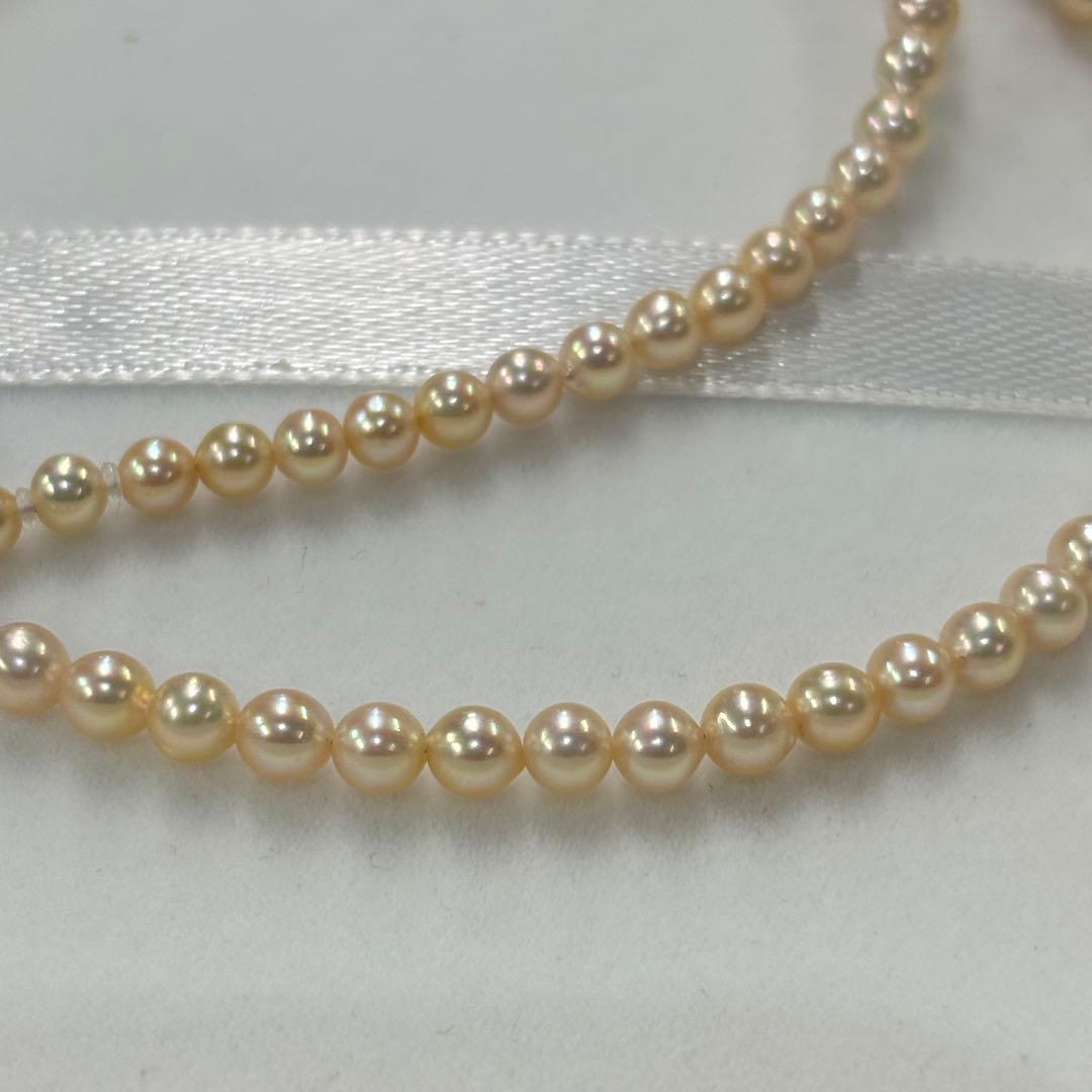 Ise-Shima Ebugawan Akoya Pearl Necklace 3.5-4mm gold tone with 42.5cm length and 925 stamp