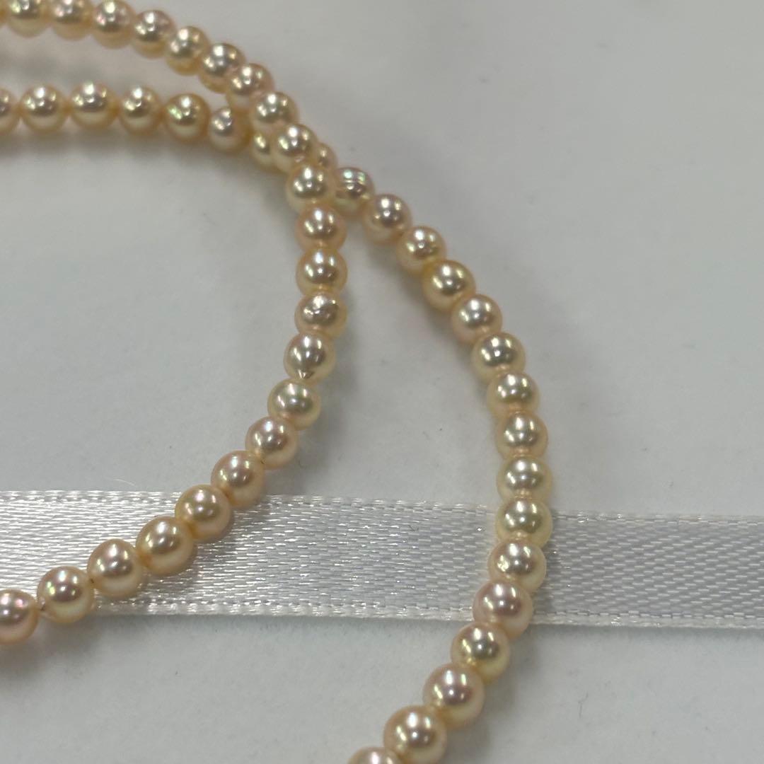 Ise-Shima Ebugawan Akoya Pearl Necklace 3.5-4mm gold tone with 42.5cm length and 925 stamp