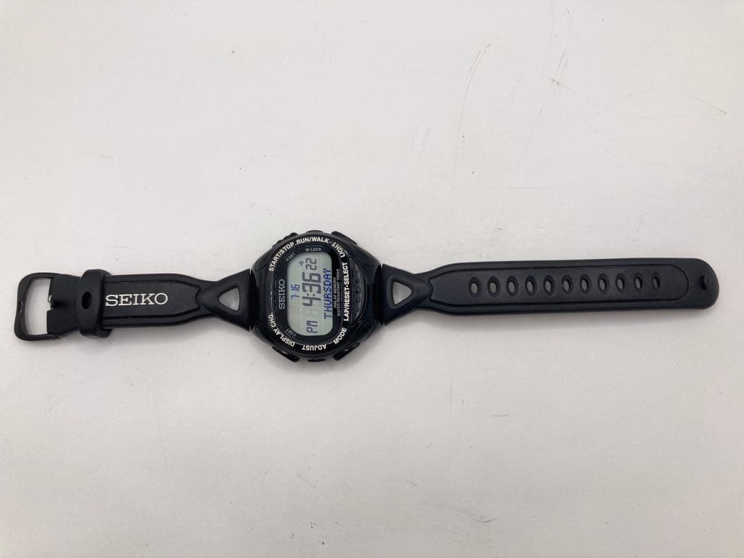 SEIKO デジタル ランニングウォッチ クォーツ O-136 Quartz Men's Watch — Japanese