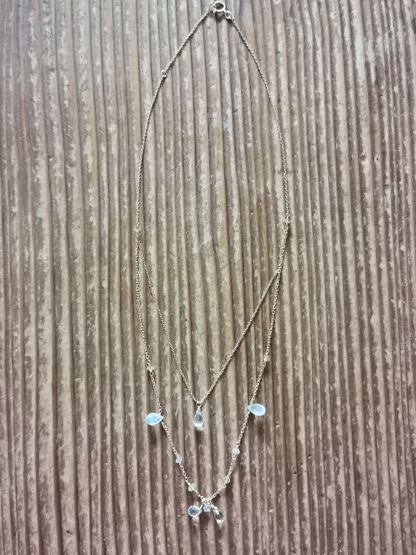 Agatte K10 Yellow Gold Necklace featuring Blue Moonstone and Lemon Quartz with adjustable chain