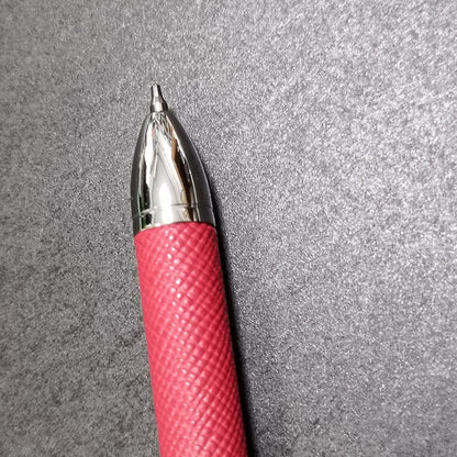 PILOT multi-function pen set with leather style and wooden barrel pens displayed on white background