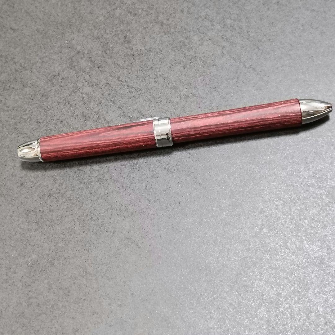 PILOT multi-function pen set with leather style and wooden barrel pens displayed on white background