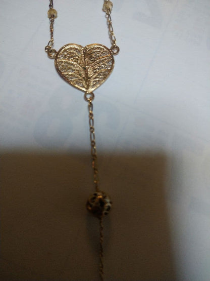 Value Discount Necklace agete gold color with 3.3x2.5 cm cross pendant on a 70 cm chain