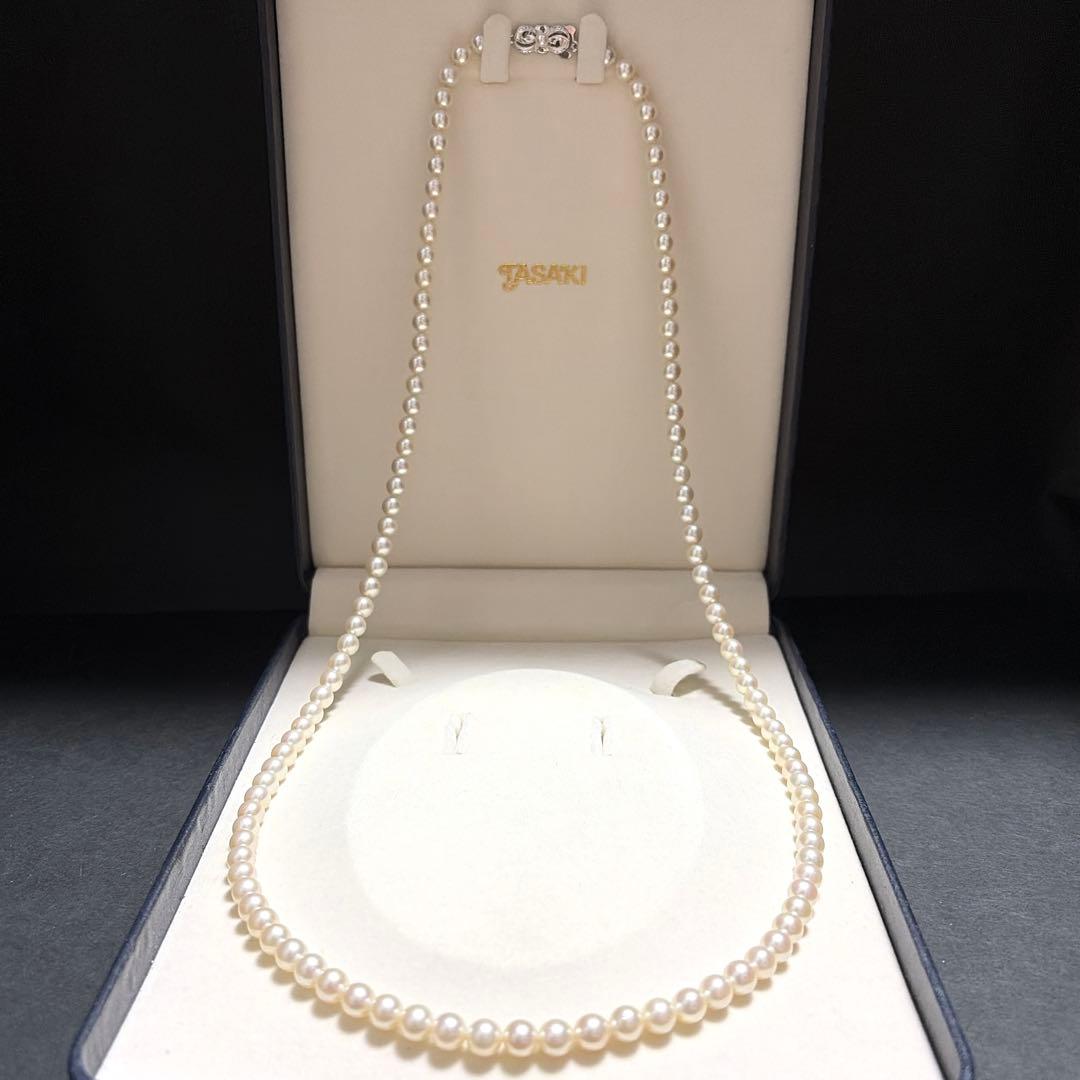 MIKIMOTO Akoya Pearl Long Necklace with 6.5mm real pearls and high luster on 74 cm chain