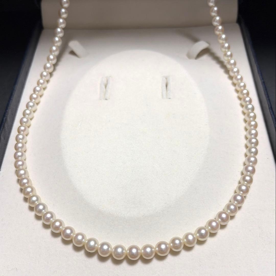 MIKIMOTO Akoya Pearl Long Necklace with 6.5mm real pearls and high luster on 74 cm chain