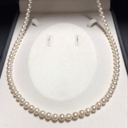 MIKIMOTO Akoya Pearl Long Necklace with 6.5mm real pearls and high luster on 74 cm chain