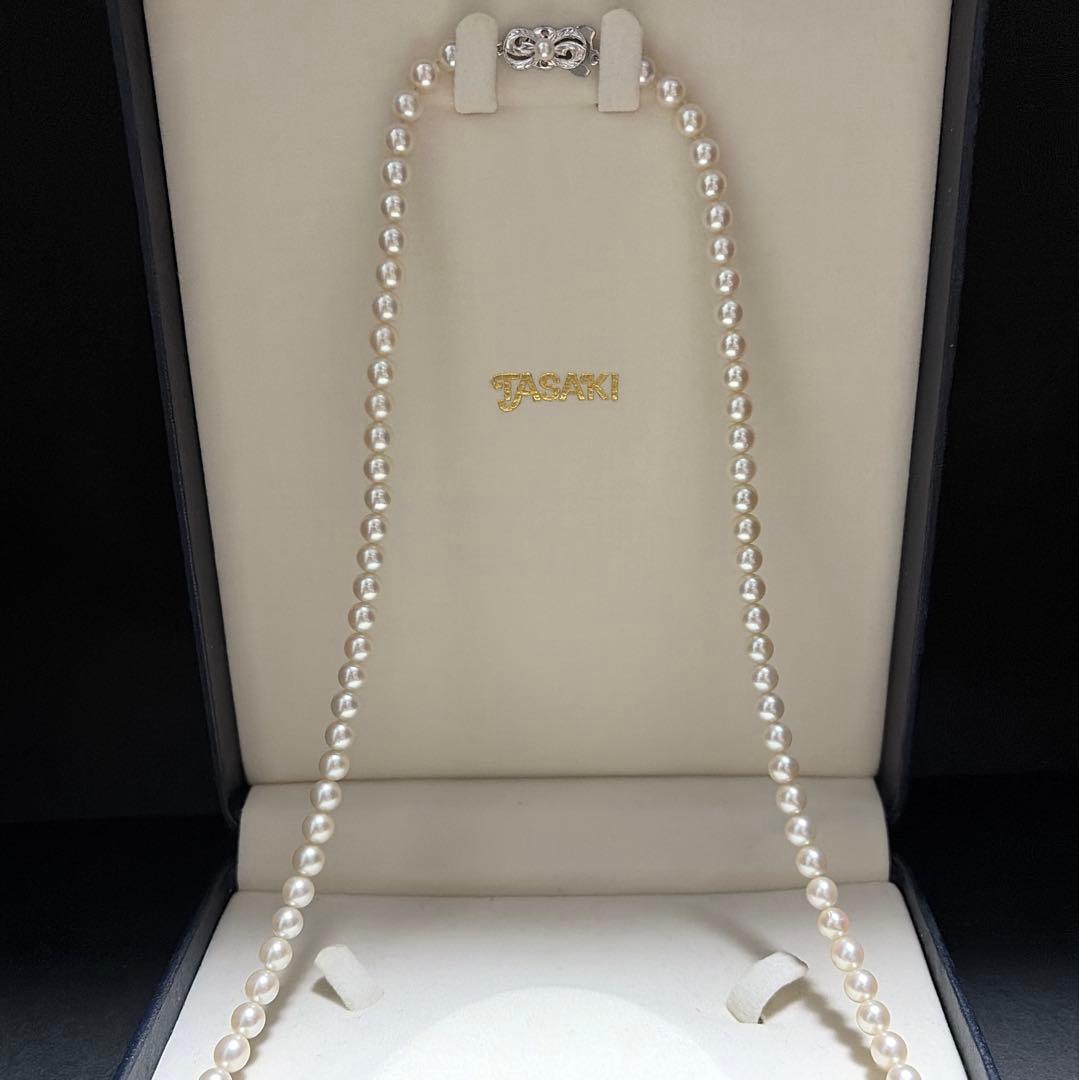 MIKIMOTO Akoya Pearl Long Necklace with 6.5mm real pearls and high luster on 74 cm chain