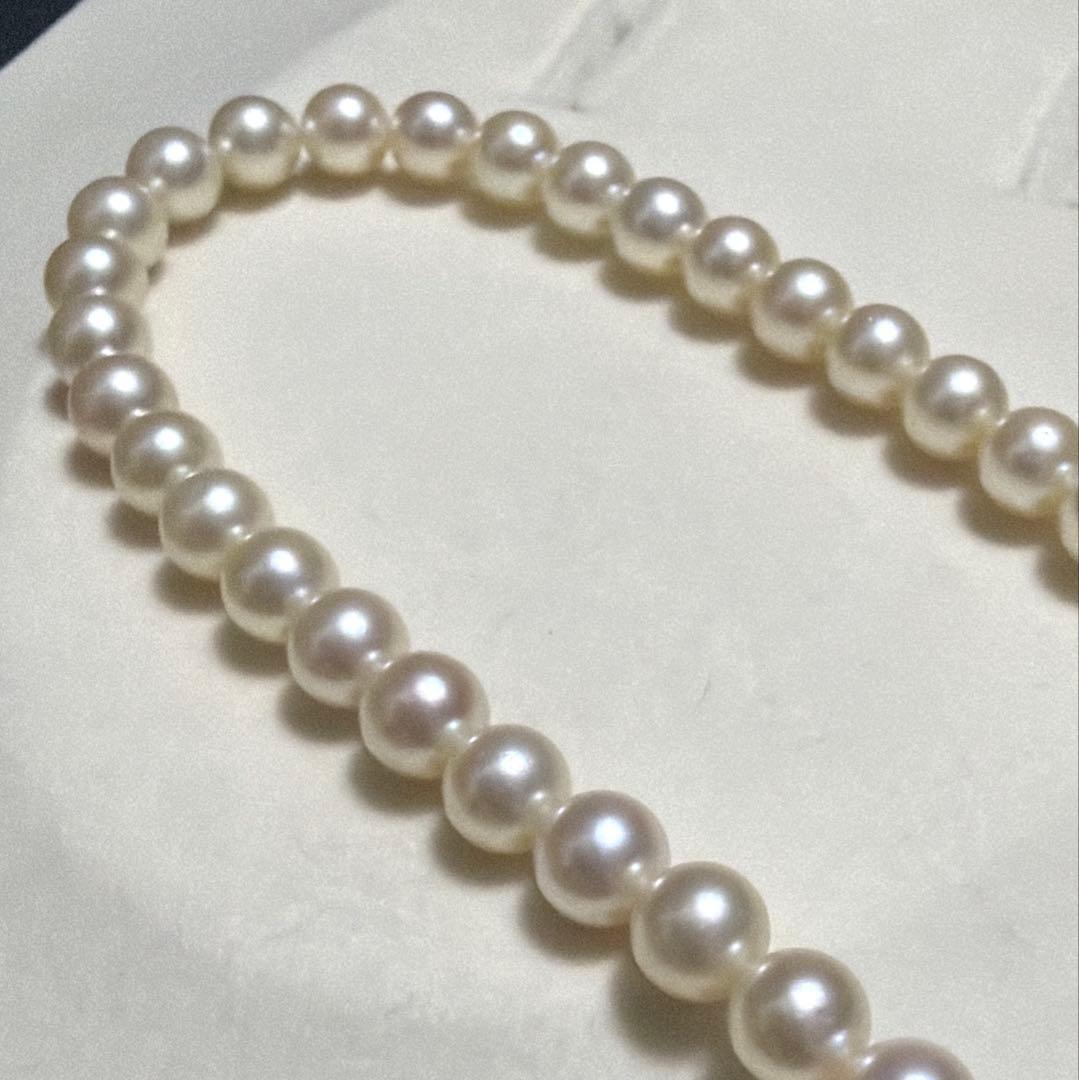 MIKIMOTO Akoya Pearl Long Necklace with 6.5mm real pearls and high luster on 74 cm chain