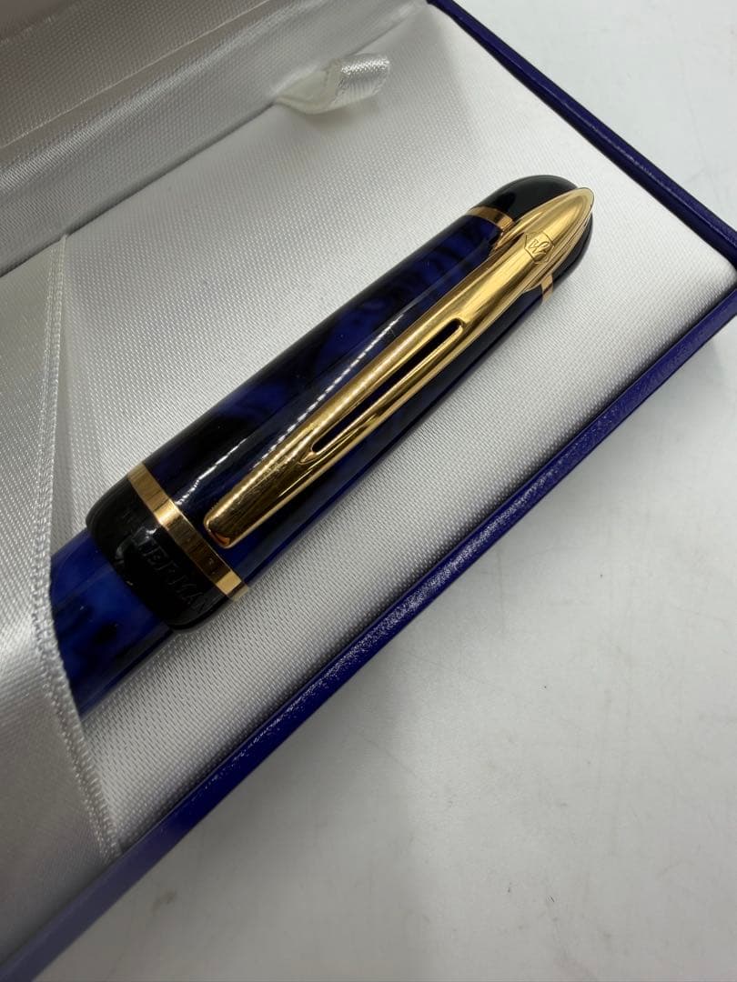 Blue Waterman Filias fountain pen with box, 134 mm length, 23 g weight