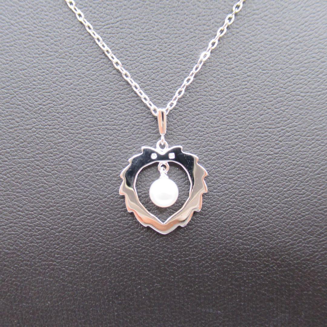 Mikimoto Akoya pearl necklace with single 4.8mm pearl and sterling silver drawstring chain