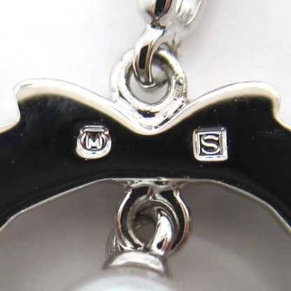Mikimoto Akoya pearl necklace with single 4.8mm pearl and sterling silver drawstring chain