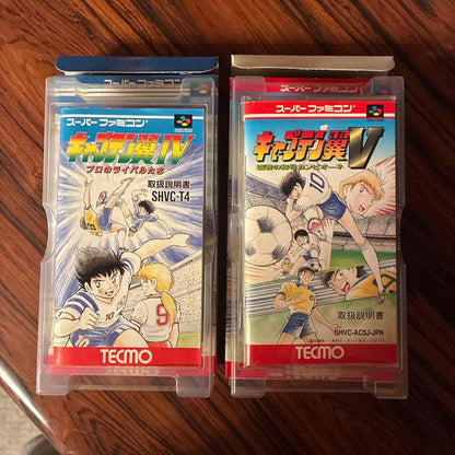 SNES cartridge of Captain Tsubasa IV V in beautiful condition with original label and artwork