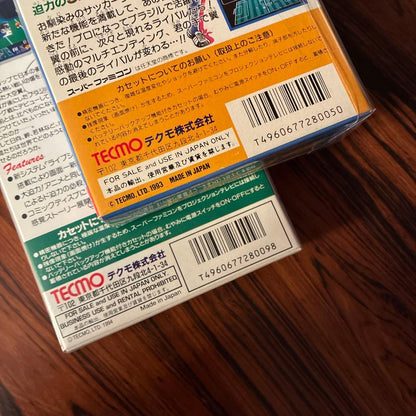 SNES cartridge of Captain Tsubasa IV V in beautiful condition with original label and artwork