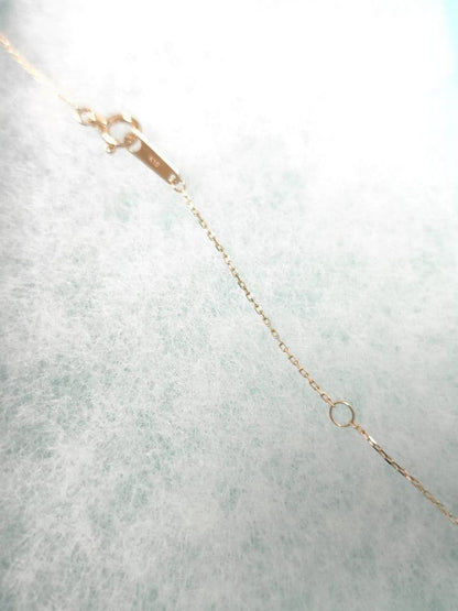 Agate Opal Diamond pendant necklace in K10 gold with a 39.5 cm chain