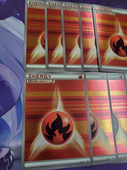 Pokemon Pokémon Card XY Basic Fire Stripe Energy 10 Pieces Set Promo 2015 — Japanese