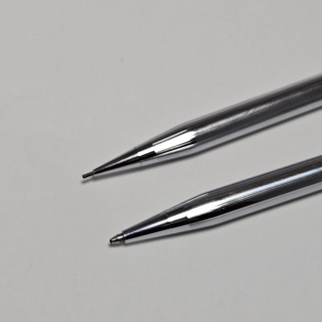 Cross Classic Century Chrome ballpoint pen with blue ink and mechanical pencil set