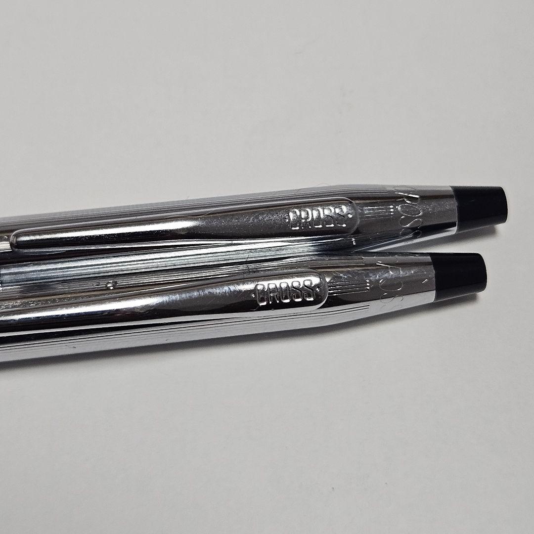 Cross Classic Century Chrome ballpoint pen with blue ink and mechanical pencil set