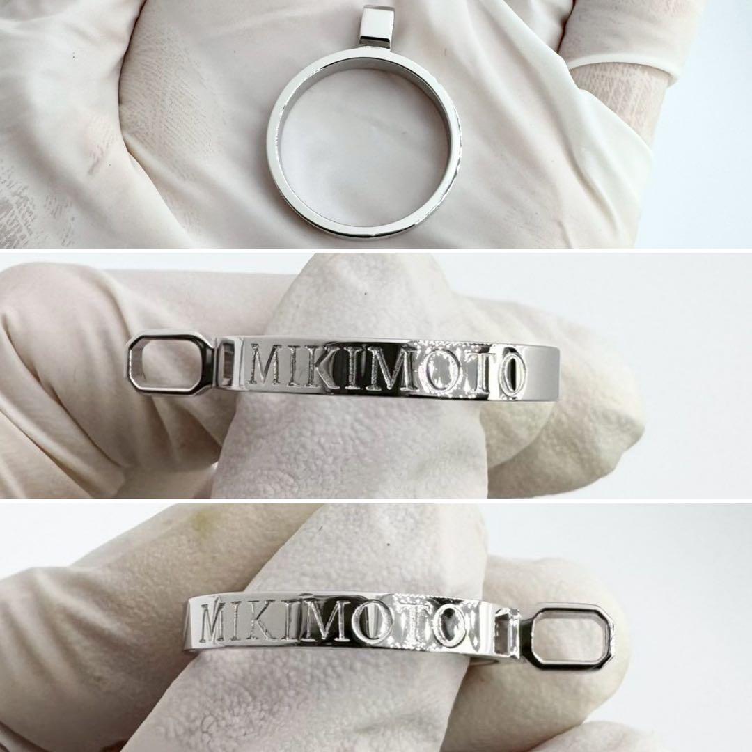 Mikimoto Pendant Watch Circle with 5 pearls, white dial, silver SV925 case, and quartz movement