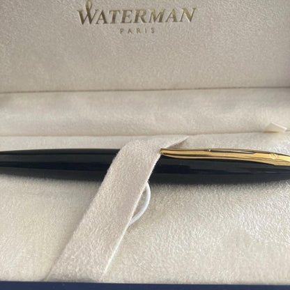 Waterman ATRIUM black ballpoint pen with plastic body shown on white background