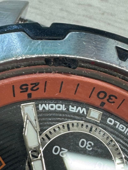 TIMEX Chronograph Black Orange Men's Watch — Japanese