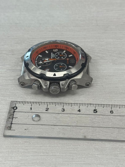 TIMEX Chronograph Black Orange Men's Watch — Japanese