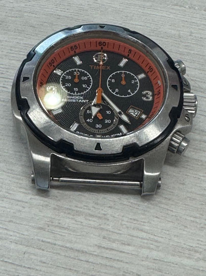 TIMEX Chronograph Black Orange Men's Watch — Japanese