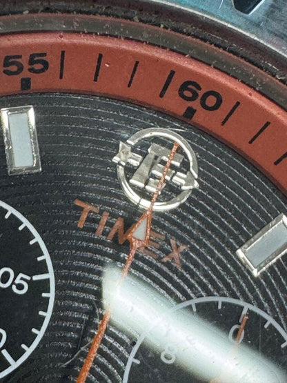 TIMEX Chronograph Black Orange Men's Watch — Japanese
