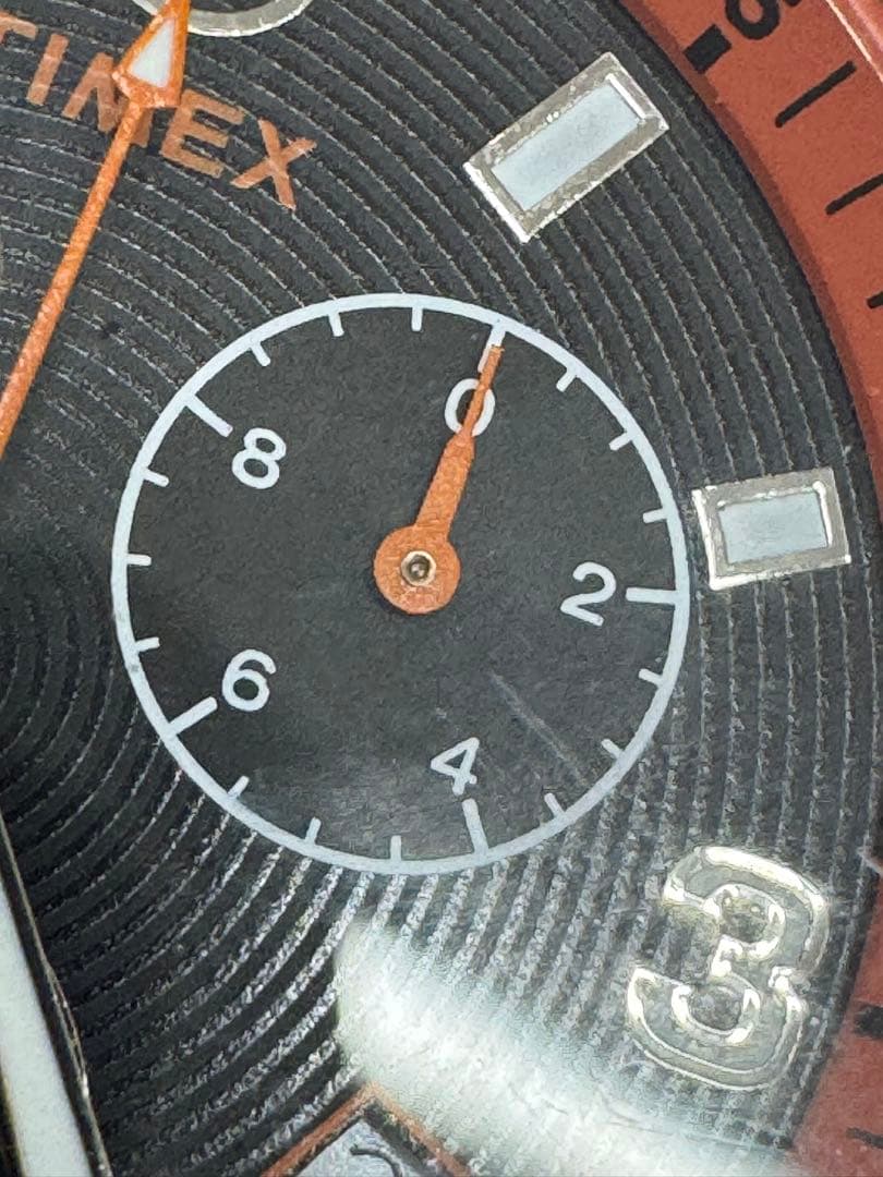 TIMEX Chronograph Black Orange Men's Watch — Japanese