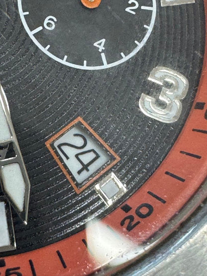 TIMEX Chronograph Black Orange Men's Watch — Japanese