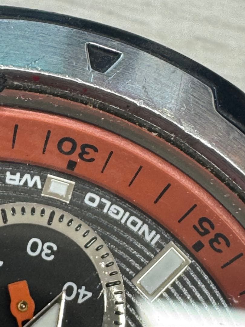 TIMEX Chronograph Black Orange Men's Watch — Japanese