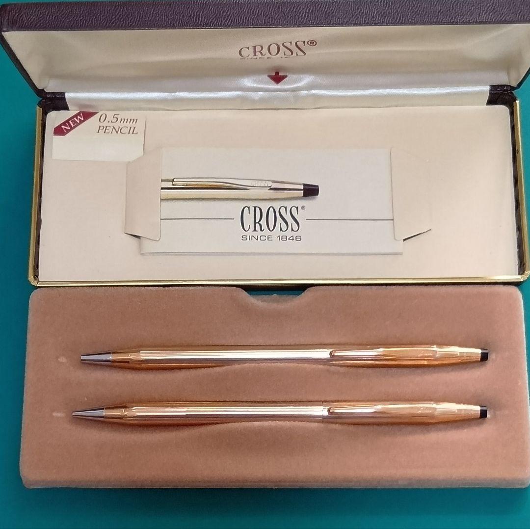 Vintage Cross Classic Century 14K gold plated ballpoint pen and mechanical pencil set