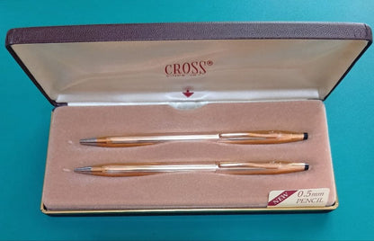 Vintage Cross Classic Century 14K gold plated ballpoint pen and mechanical pencil set