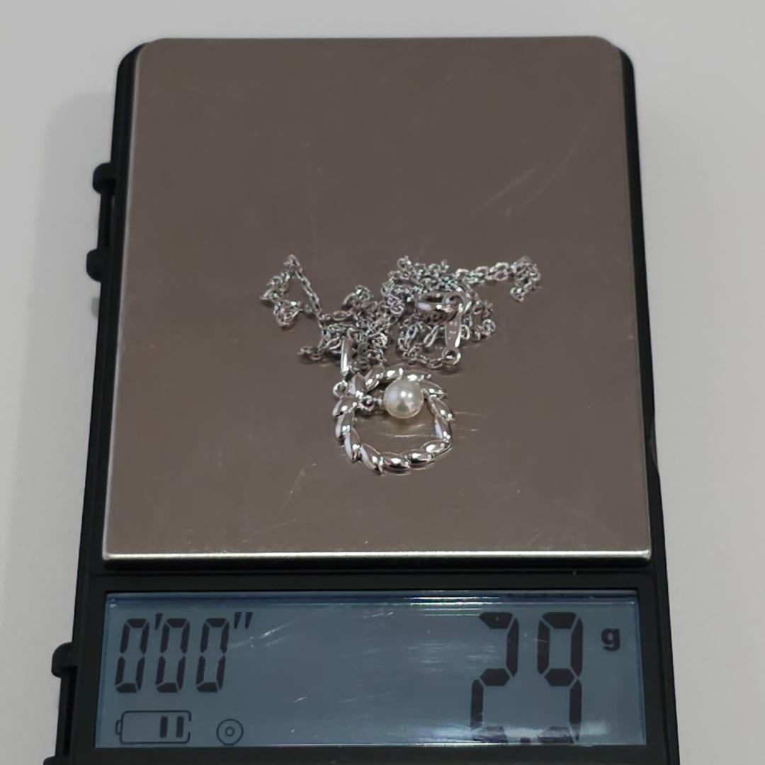 1348 Mikimoto pearl necklace with 5mm pearls on 38cm sterling silver SV925 chain