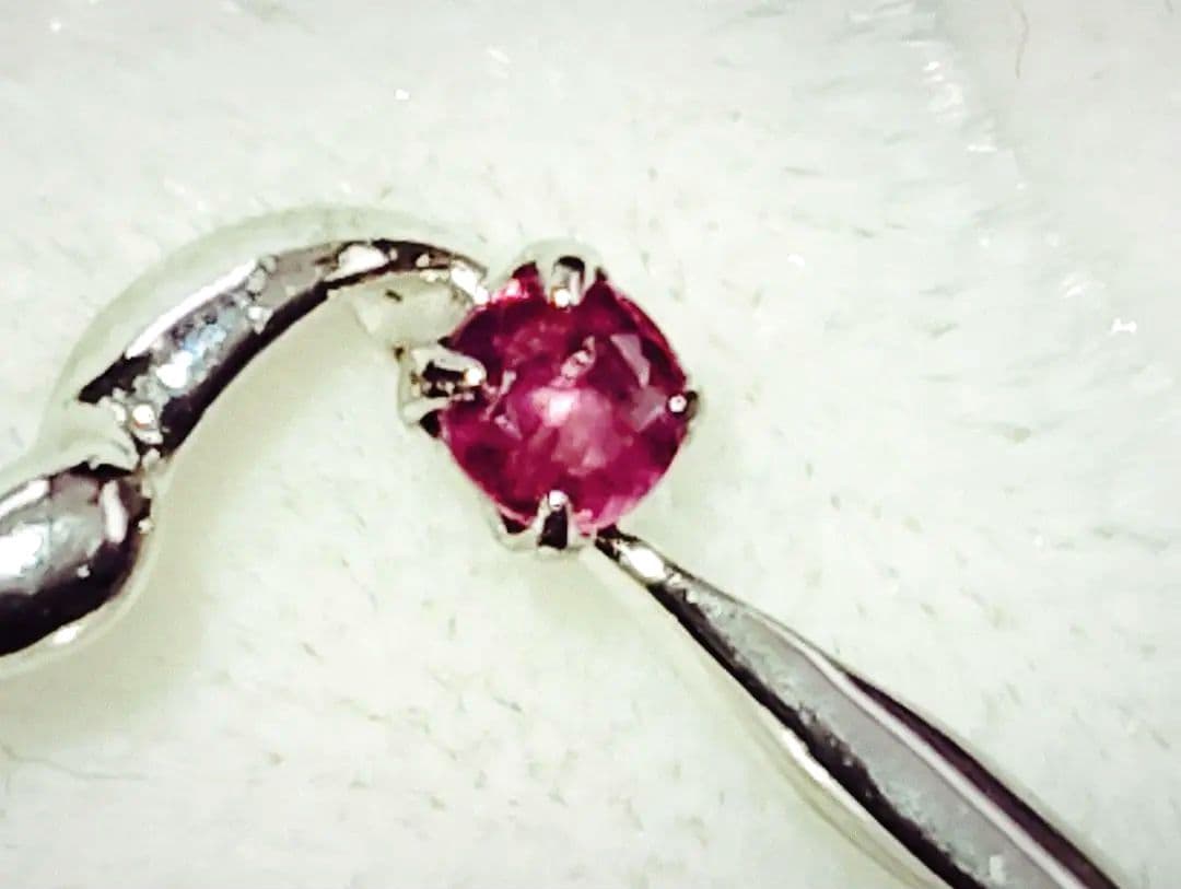 New Beautiful Ise Akoya genuine 7mm pearl pendant with ruby on 40 cm silver 925 necklace with lobster clasp