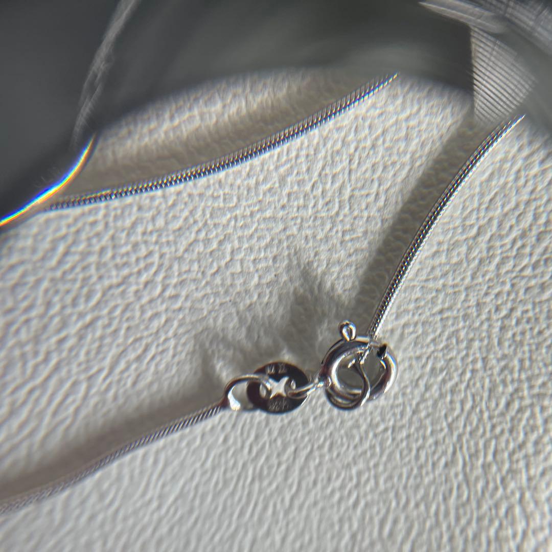 MIKIMOTO Heart Silver Necklace model 2119 with a 40 cm chain length displayed on a white background
