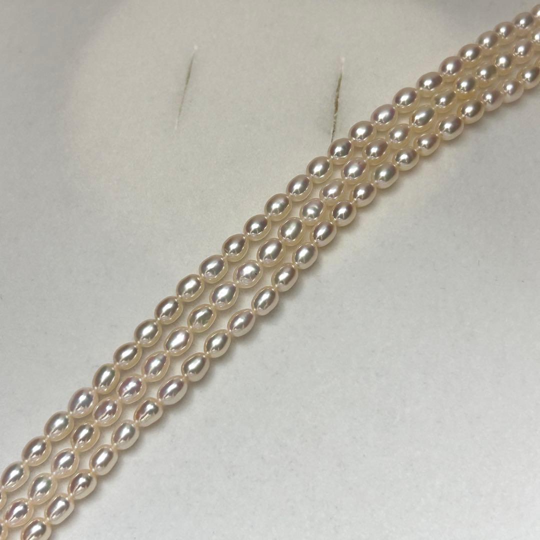 Takashi Pearl 3-Strand Necklace with 4.5mm pearls, 34g weight, and 43cm length in elegant design