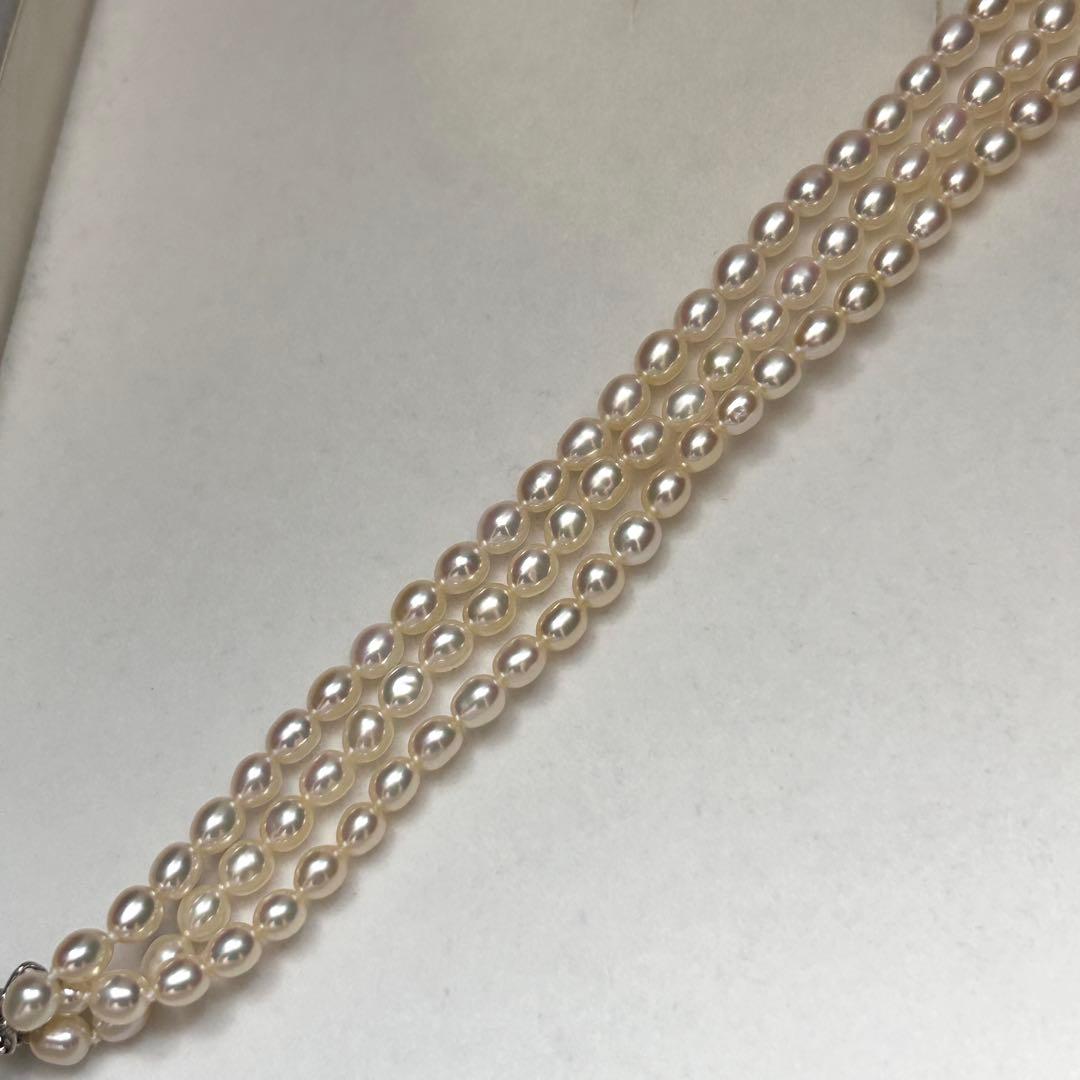 Takashi Pearl 3-Strand Necklace with 4.5mm pearls, 34g weight, and 43cm length in elegant design
