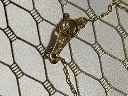 Agete K18 yellow gold diamond line necklace with 0.05ct diamonds and 40cm chain length