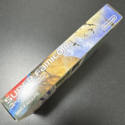 Fire Emblem: Seisen no KEI SNES game cartridge unopened with original outer box showing slight damage