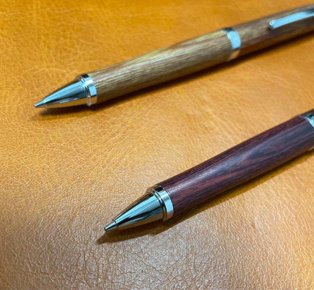 PILOT Legno 2-piece mechanical pencil set in brown and deep red colors, used but very clean condition