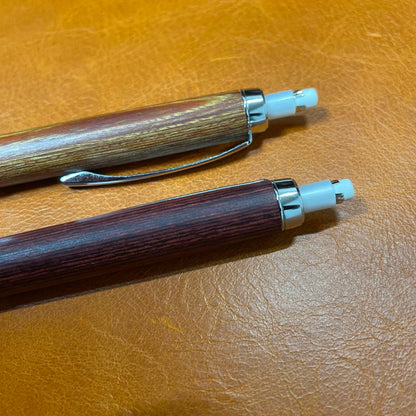 PILOT Legno 2-piece mechanical pencil set in brown and deep red colors, used but very clean condition