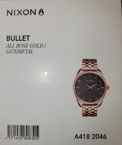NIXON BULLET ALL ROSE GOLD/GUNMETAL Quartz Men's Watch — Japanese