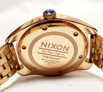 NIXON BULLET ALL ROSE GOLD/GUNMETAL Quartz Men's Watch — Japanese