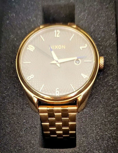 NIXON BULLET ALL ROSE GOLD/GUNMETAL Quartz Men's Watch — Japanese