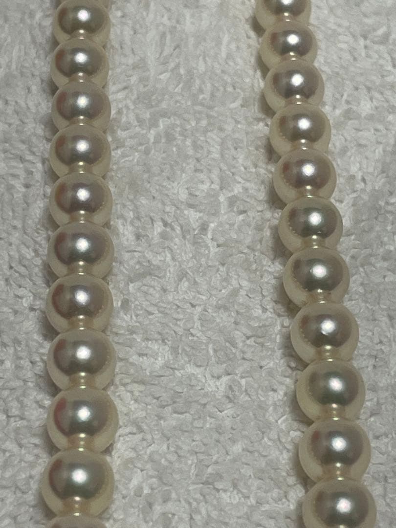Mikimoto Akoya SIL marked pearl necklace featuring 6.5mm to 7.0mm pearls on a 40.5cm chain