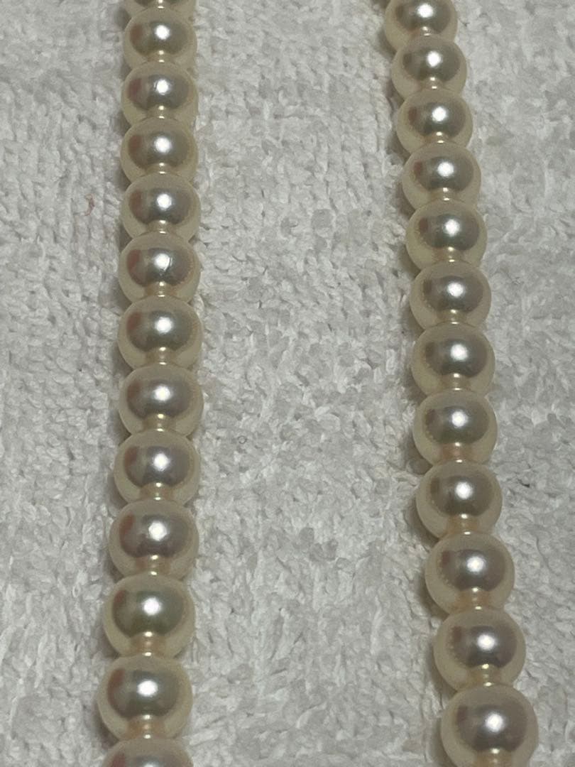 Mikimoto Akoya SIL marked pearl necklace featuring 6.5mm to 7.0mm pearls on a 40.5cm chain