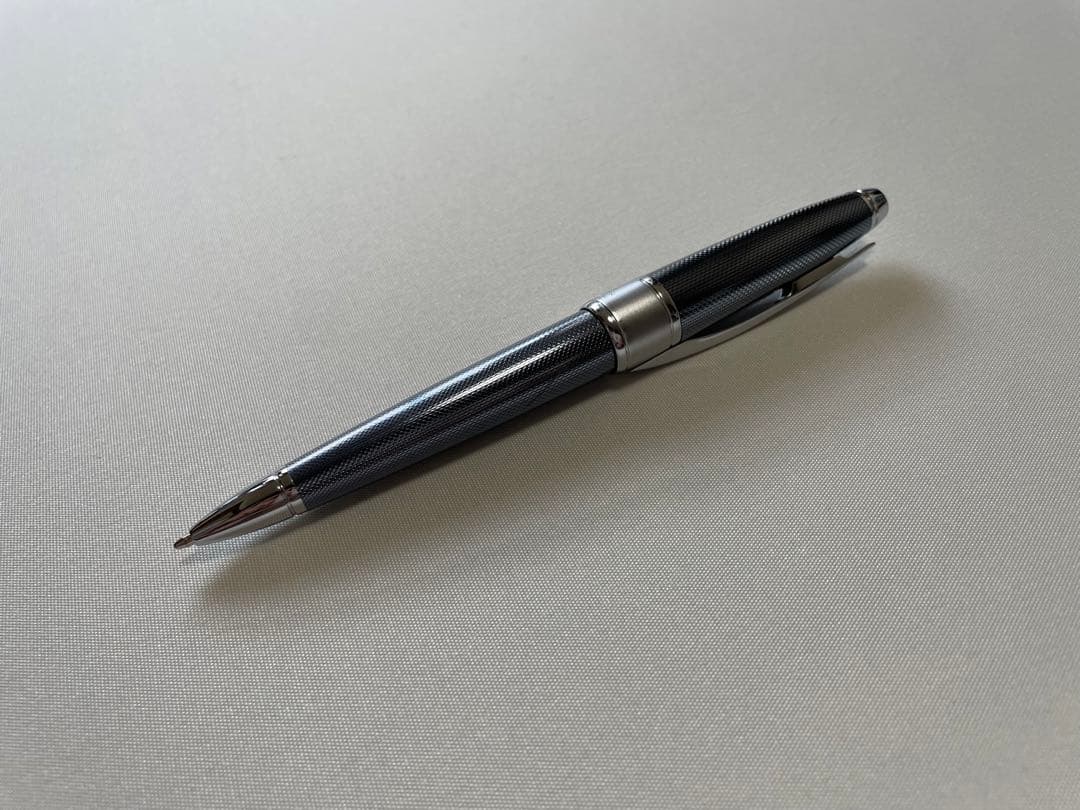 Cross Ballpoint Pen measuring 143mm length and 14mm diameter with sleek silver finish